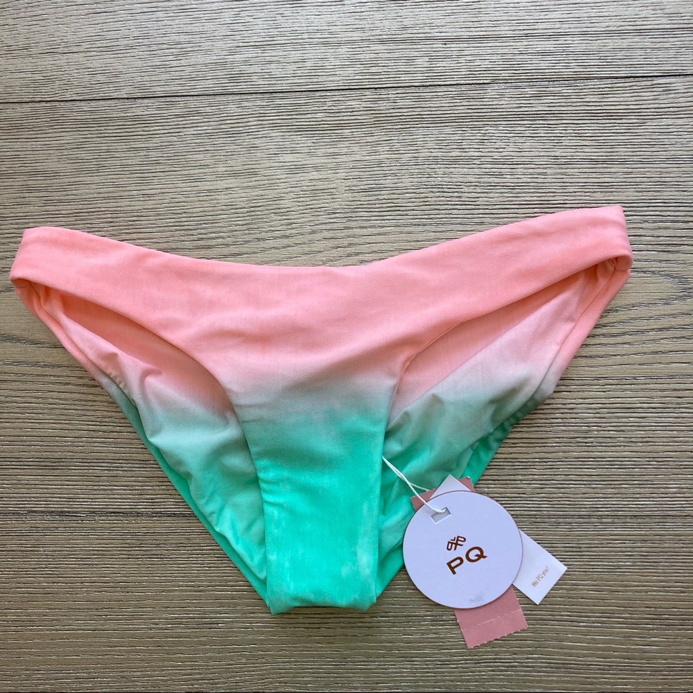 PQ Swim Sunset Basic Ruched Full Bottom NWT S